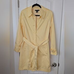 Apostrophe Yellow Cotton Trench S/M